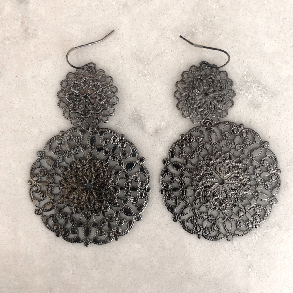 Silver Drop Earrings